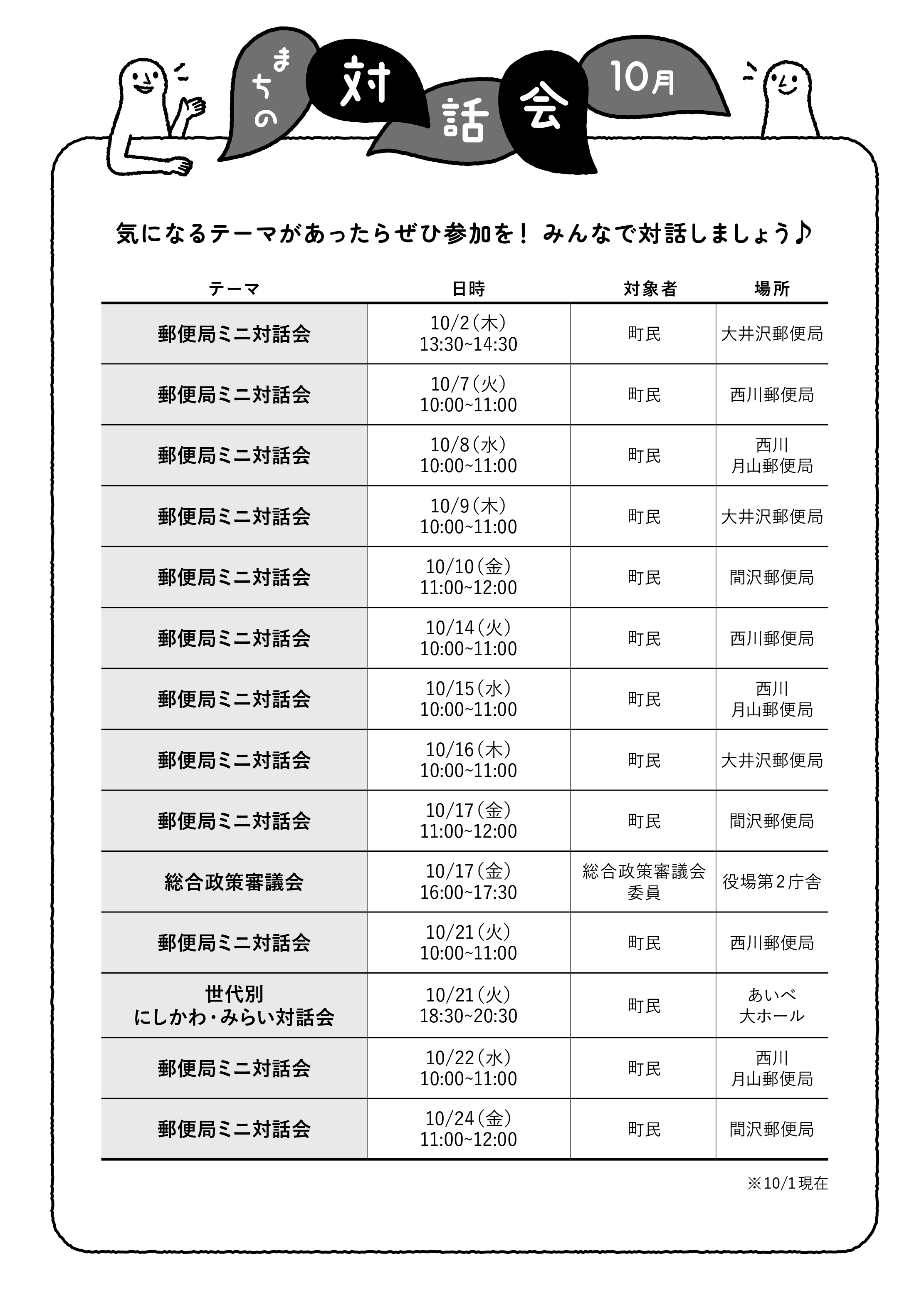 まちの対話会10月