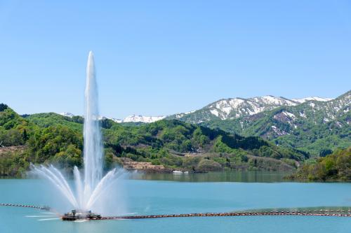 月山湖大噴水