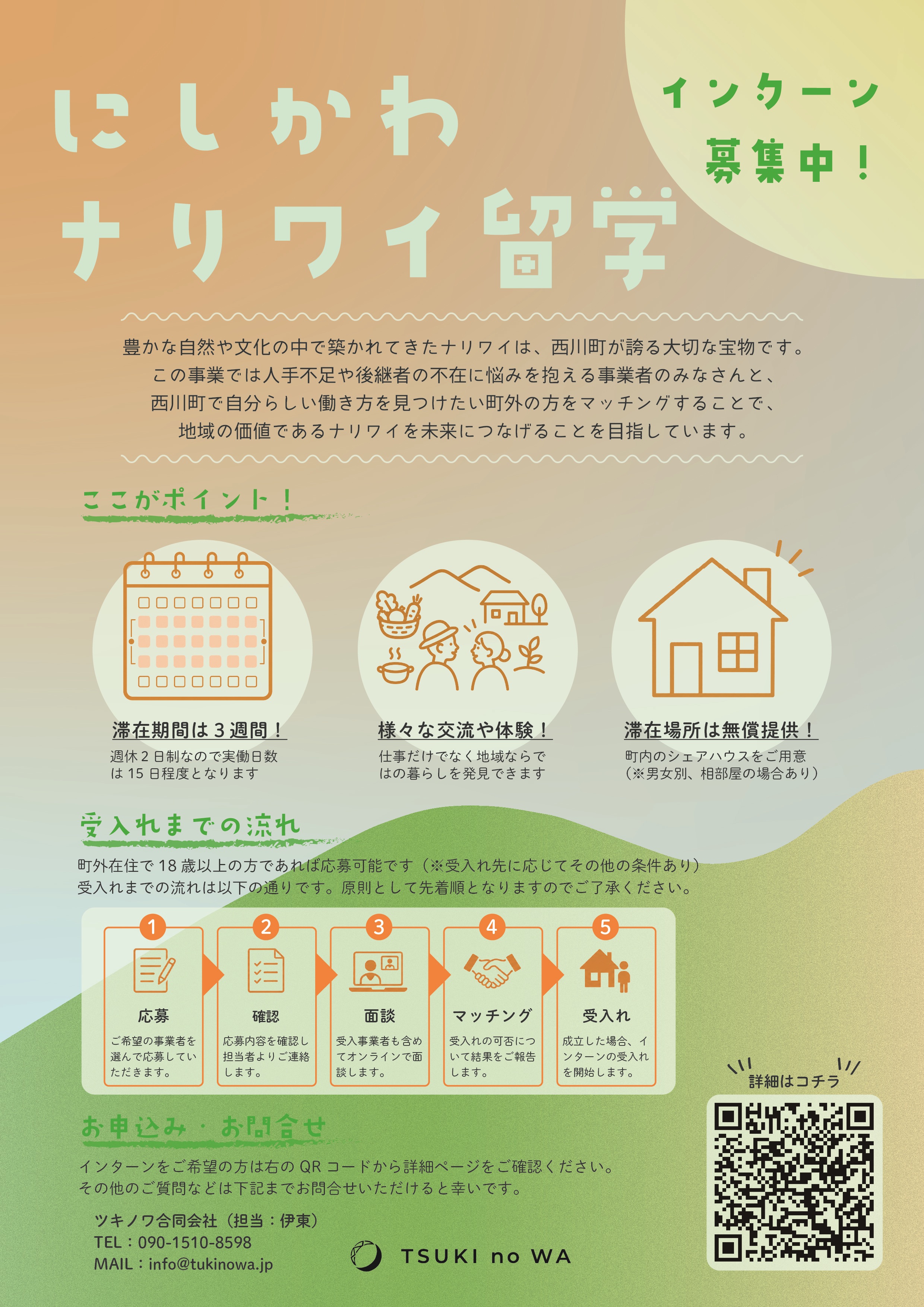 にしかわナリワイ留学チラシ_インターン
