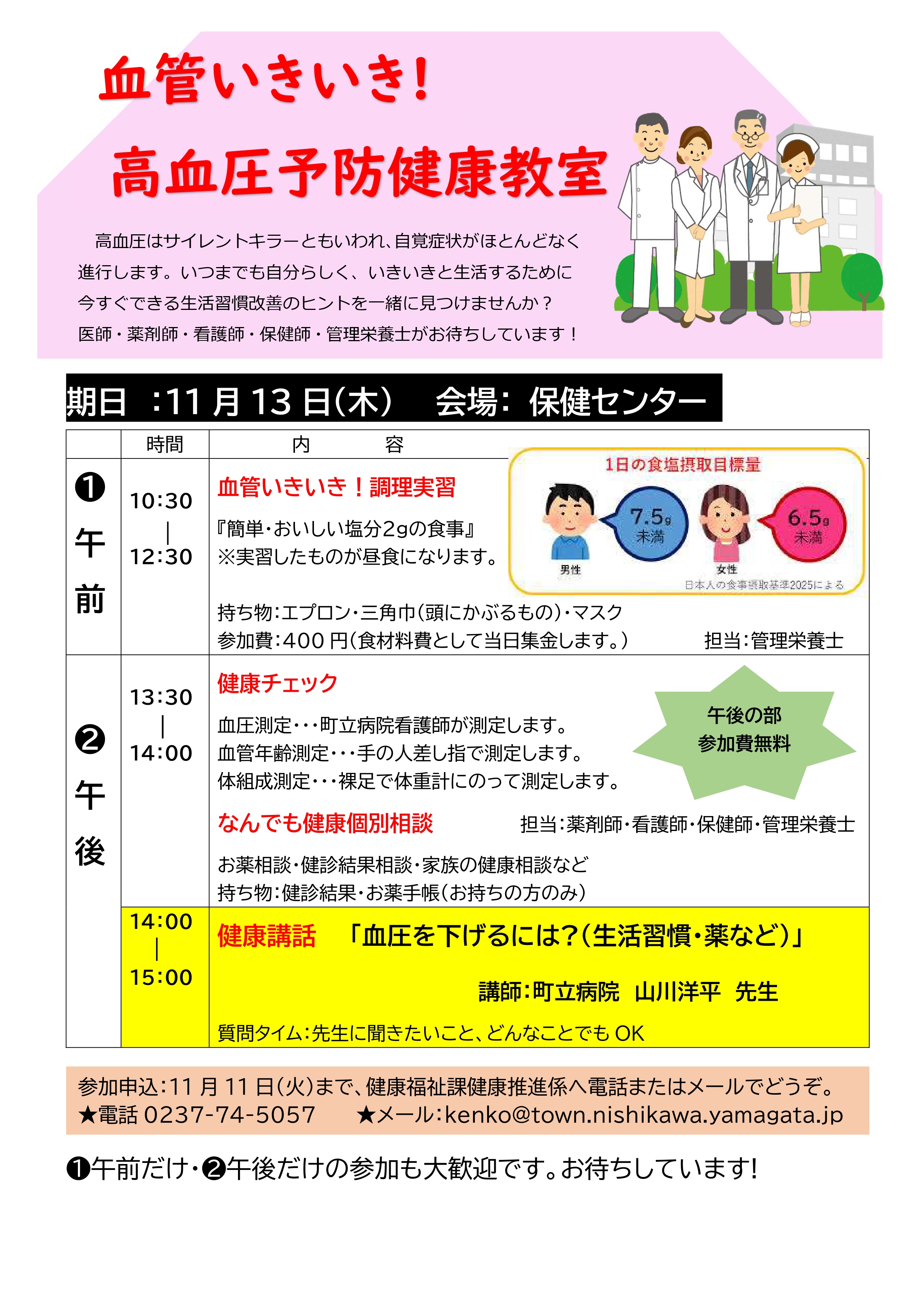 血管いきいき!高血圧予防健康教室